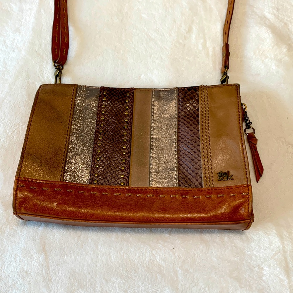 The Sak Indio leather satchel Tabacco Ribbon bag